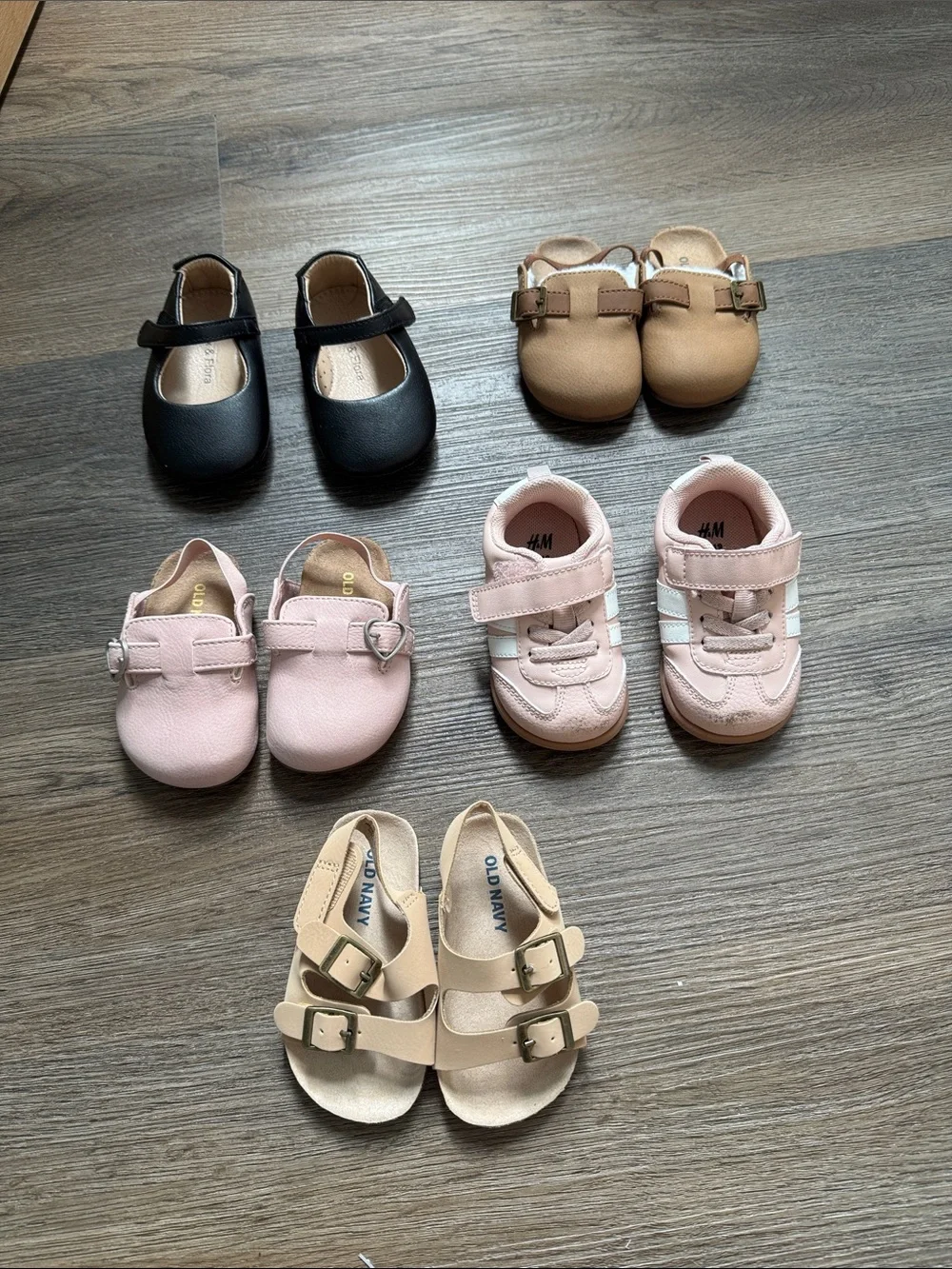 Set of baby shoes clogs Mary Jane sneakers sandals